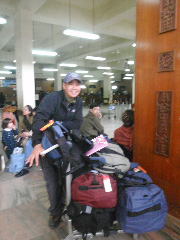 At the Kathmandu airport