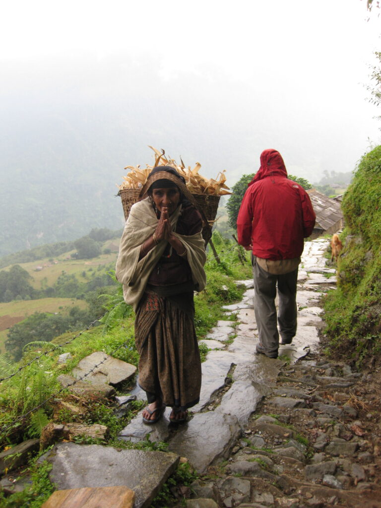 Walking around a Nepali village